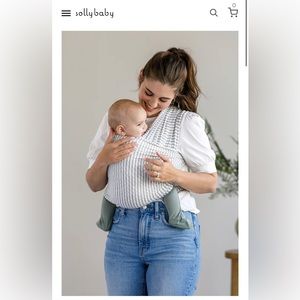 Natural + Grey Stripe Solly Wrap (EUC)